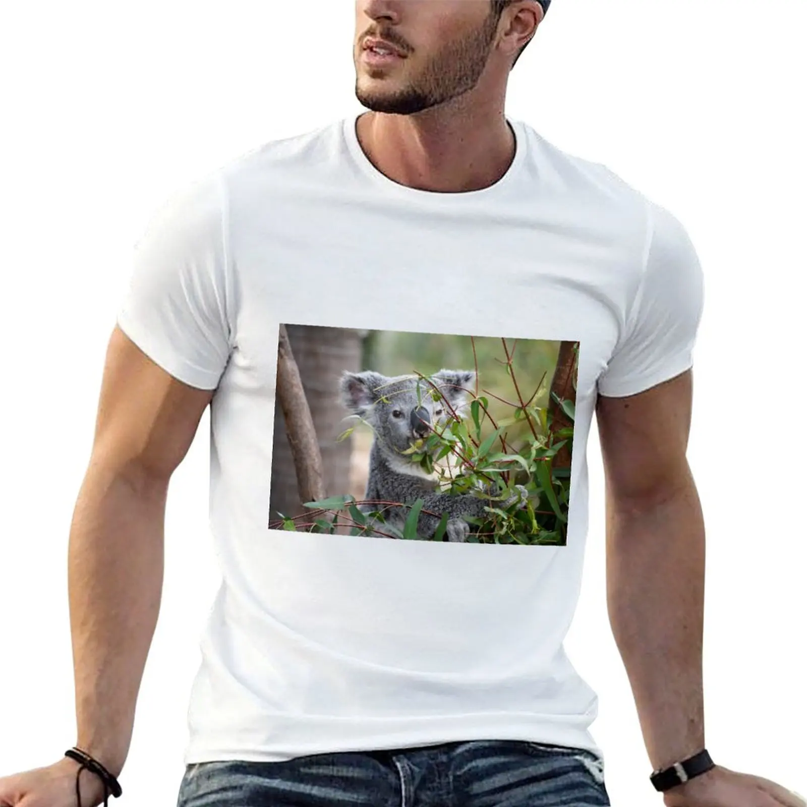 

Koala at the San Diego Zoo T-Shirt t shirts for man cotton men t shirt cotton 100% T-Shirt