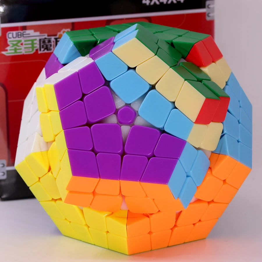 SengSo Megamin x 4x4 V2 Magic Cube Kilominx Dodecahedron ShengShou Professional Educational 12 Faced Magico Cubo Puzzle Toy Game