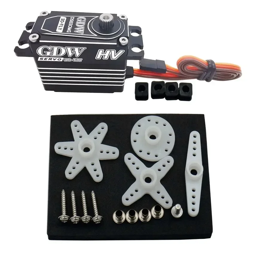 GDW Servo DS830MG 35KG haute couple coque entièrement métallique engrenage en acier numérique HV moteur sans noyau pour voiture RC aile fixe Turbojet UAV Robot