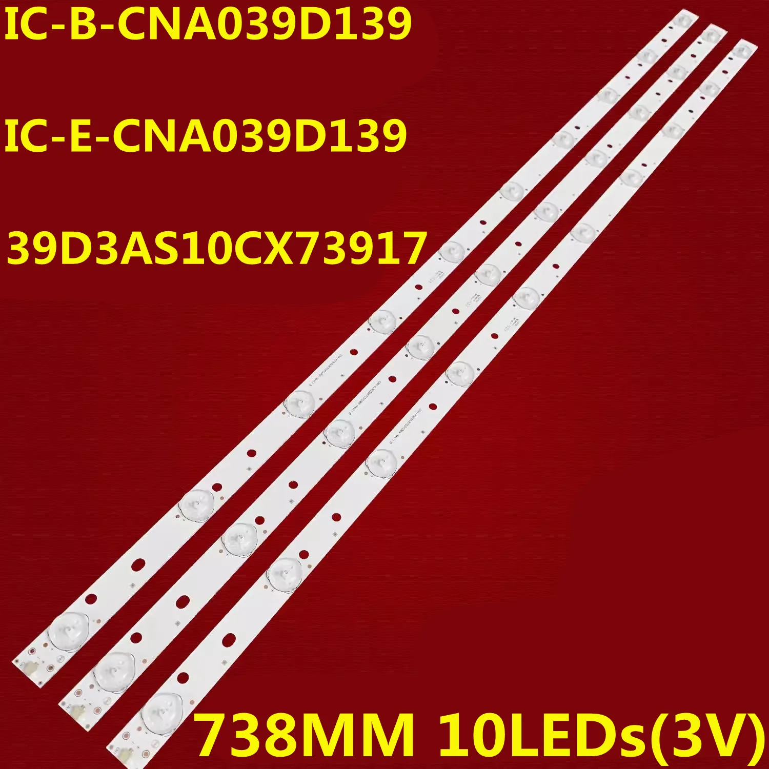 30PCS LED Backlight Strip For IC-B-CNA039D139 IC-E-CNA039D139 39D3AS10CX73917  DLED 39DH310 EM390D0 LED39V2 LED40V2