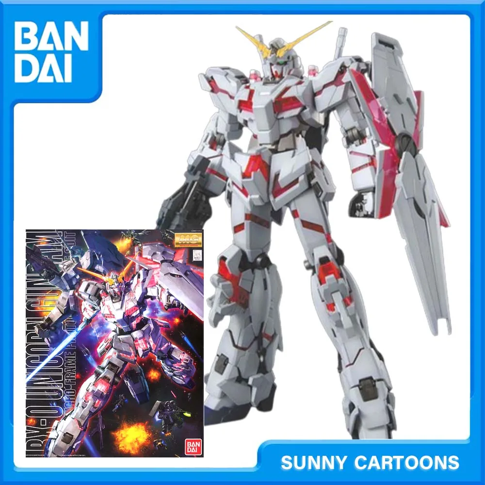 

Original Bandai Gundam Mg Series Rx-0 Unicorn Gundam Action Figure Model Toys Gifts for Children