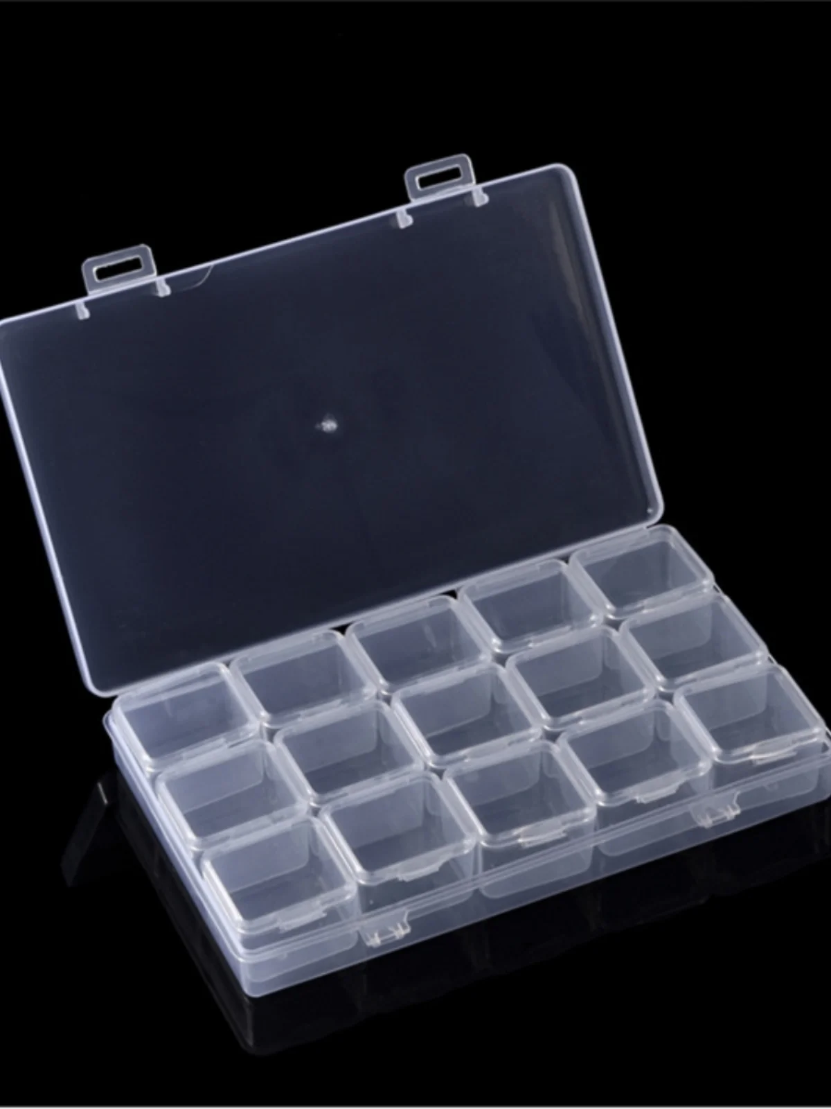 

New Large Capaci Transparent Desktop Multi-Functional Storage Box 9 ids Independent Nail Art Jewelry Rhinestone Storage Box
