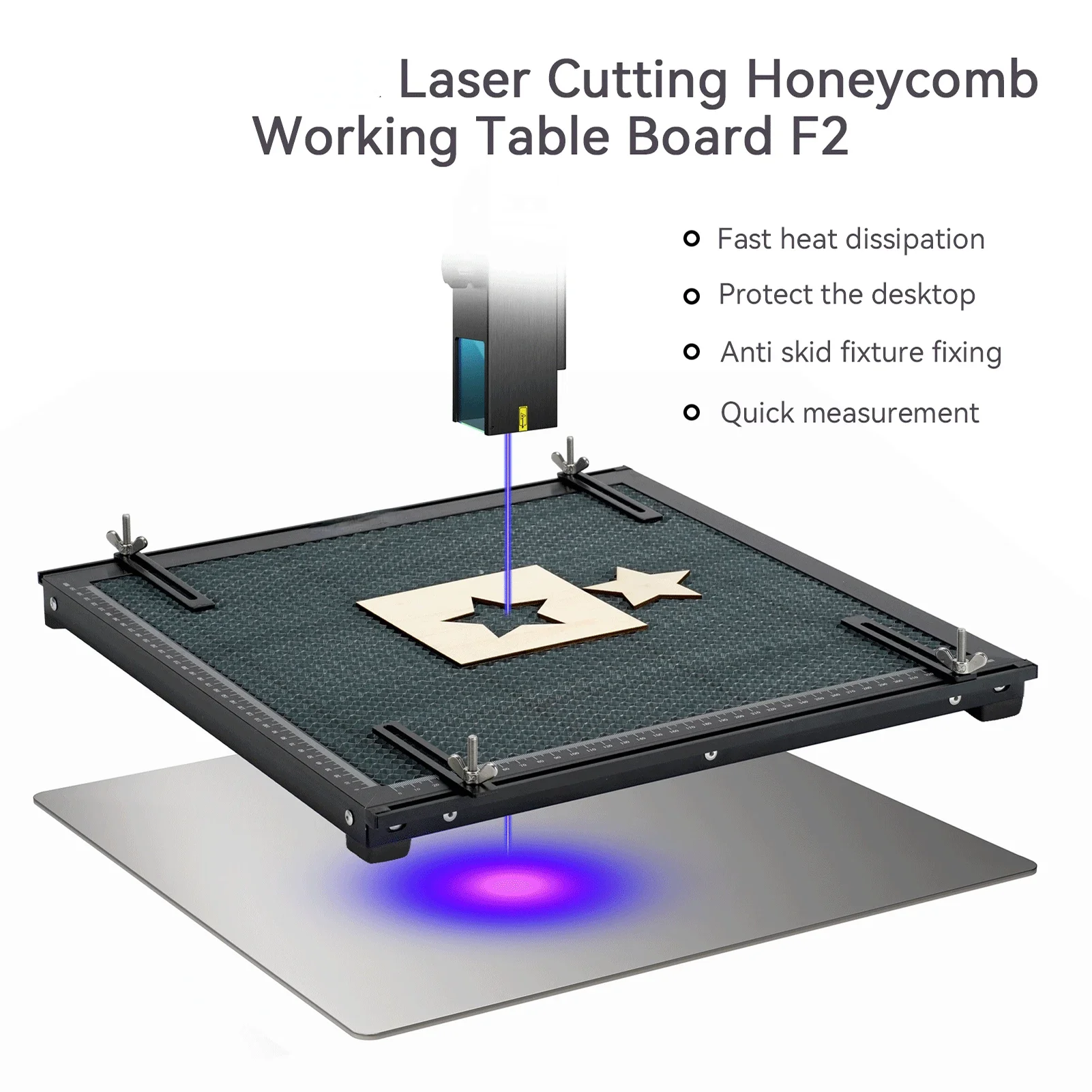 Laser Cutting Honeycomb Working Table 400x400mm Steel Panel Board Platform with Measurement Fast Heat Dissipation