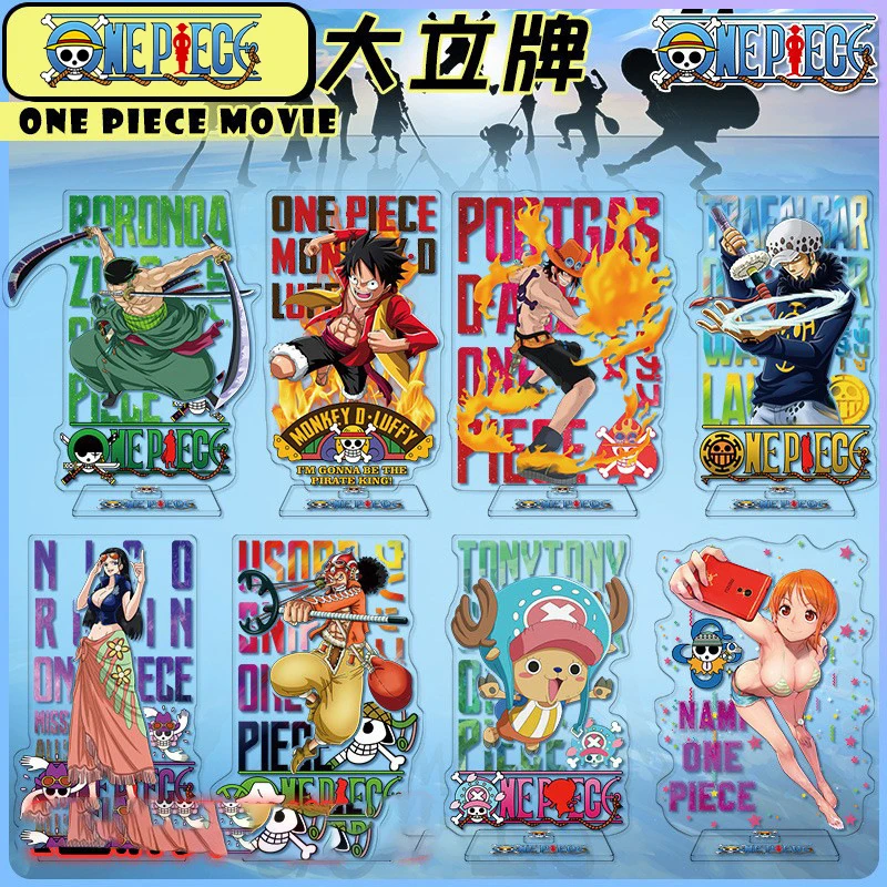 Цельный стоячий знак Луффи из аниме фигурки в Стиле косплей Nami Zoro Chopper Акриловая Карта с подставкой двухмерные статуи подарок для детей