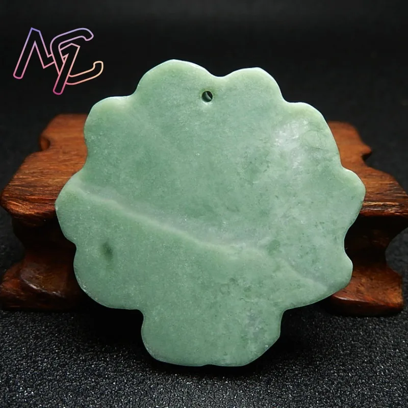 Guizhou Jade Nine Tailed Fox Pendant Necklace Accessories Jewelry Amulets Green Gifts Women Natural Carved Real Charms