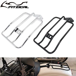 Motorcycle Steel Rear Solo Seat Luggage Rack Support Shelf Black/Chrome For Harley Sportster XL Iron 1200 883 SuperLow 2004-Up