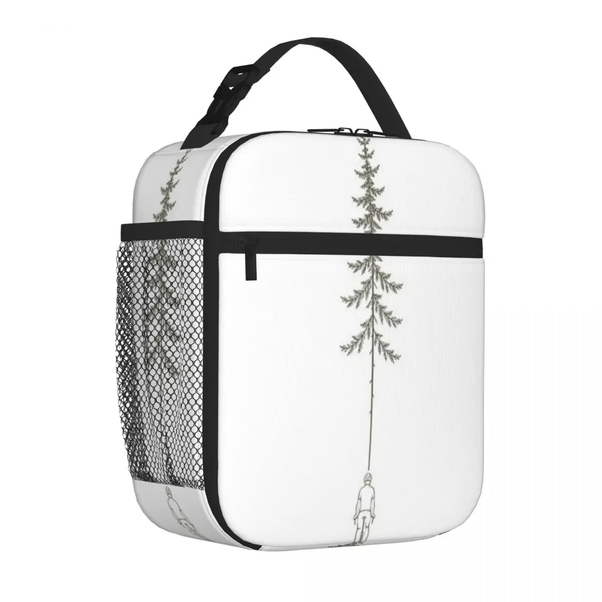 Hot Sale The Long Ride Pine Trail Fruit Print Insulated Food Bag Cycling Trip Lunch Handbag