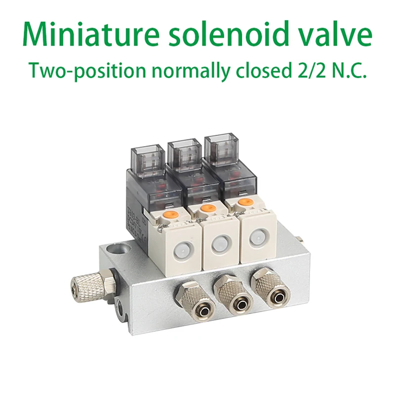 Micro solenoid valve positive pressure negative pressure universal two position three normally closed 101-220V/12V/24V/110V-4/6