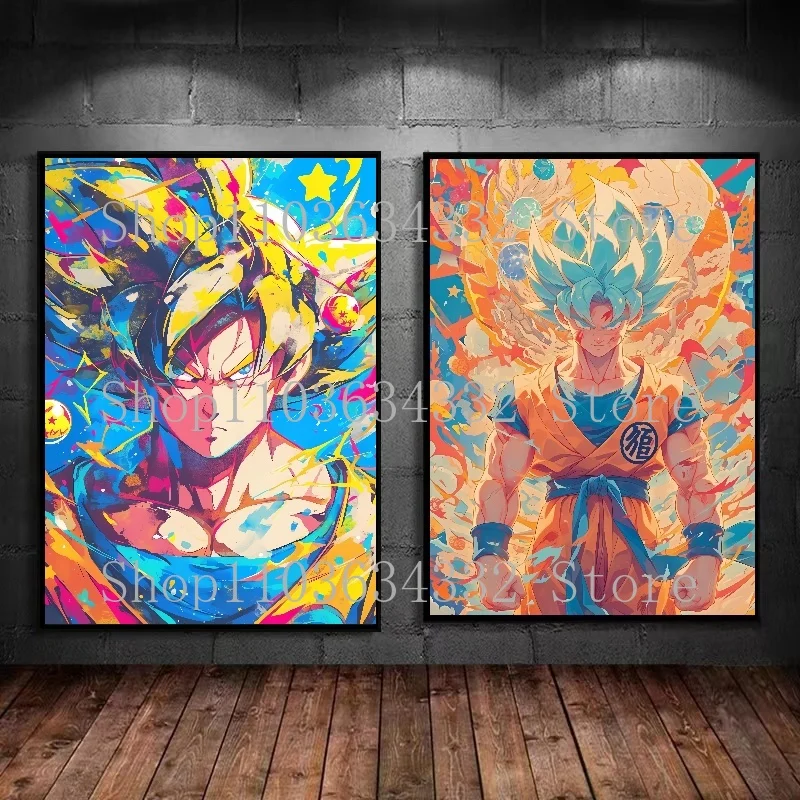 Clássico anime dragon ball poster arte pintura em tela café bar sala parede decoração criativa pintura presente de aniversário
