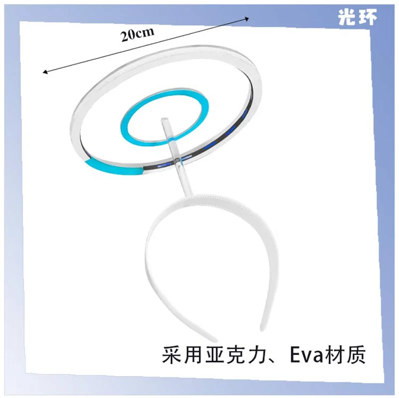Nieuw Blauw Archief Ushio Noa Cosplay Halo Hoofddeksels Oortelefoon Prop Cosplay Kostuum Voor Halloween Carnaval Party Kerst Rollenspel