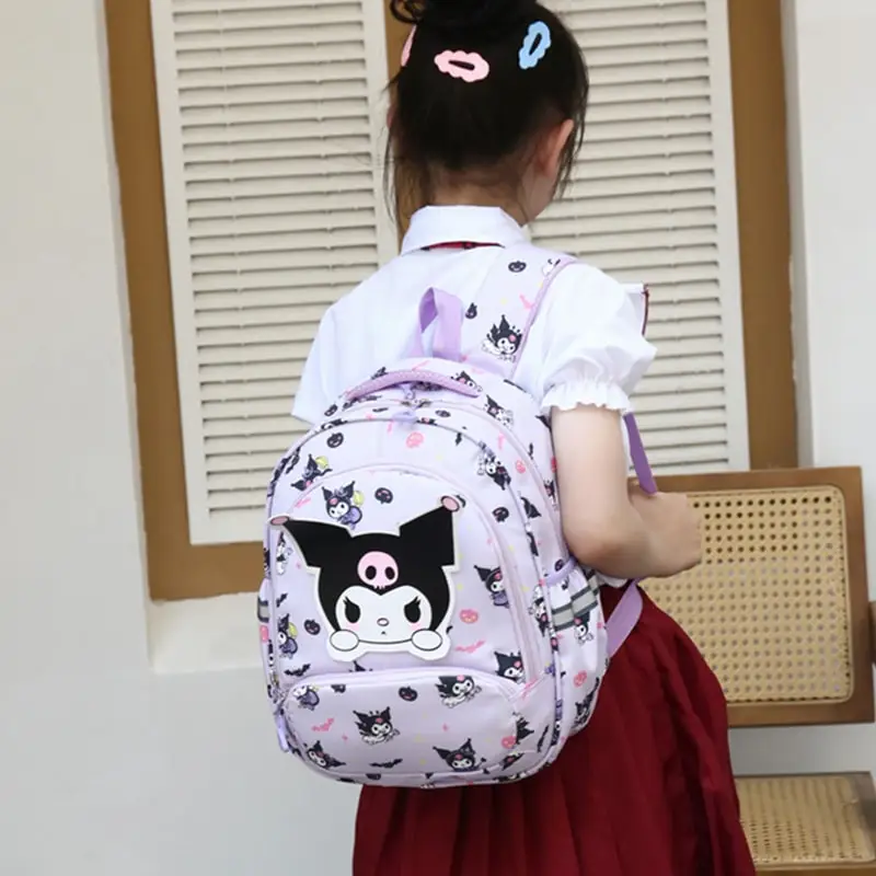 Mochila de Anime Sanrioed para niños, Hello Kitty, Kuromi, My Melody, Cinnamoroll, Pom, Purin, Pochacco, bolso de hombro de dibujos animados, regalo lindo