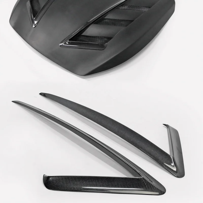 Q50 Q50S EPR AM Q50 غطاء محرك السيارة ذو فتحات تهوية من الكربون