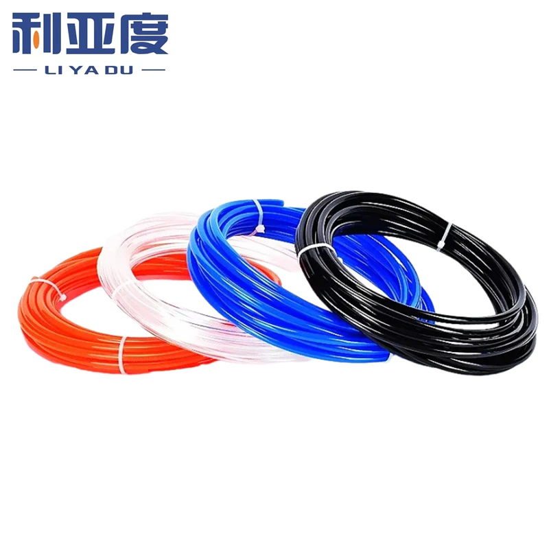 

5M/10M/20M Pneumatic Air Hose PU OD 4/6/8/10/12/14/16mm ID 2.5/4.5/6.5/8/10/12mm Black Transparent Red Blue Air Tubing Pipe