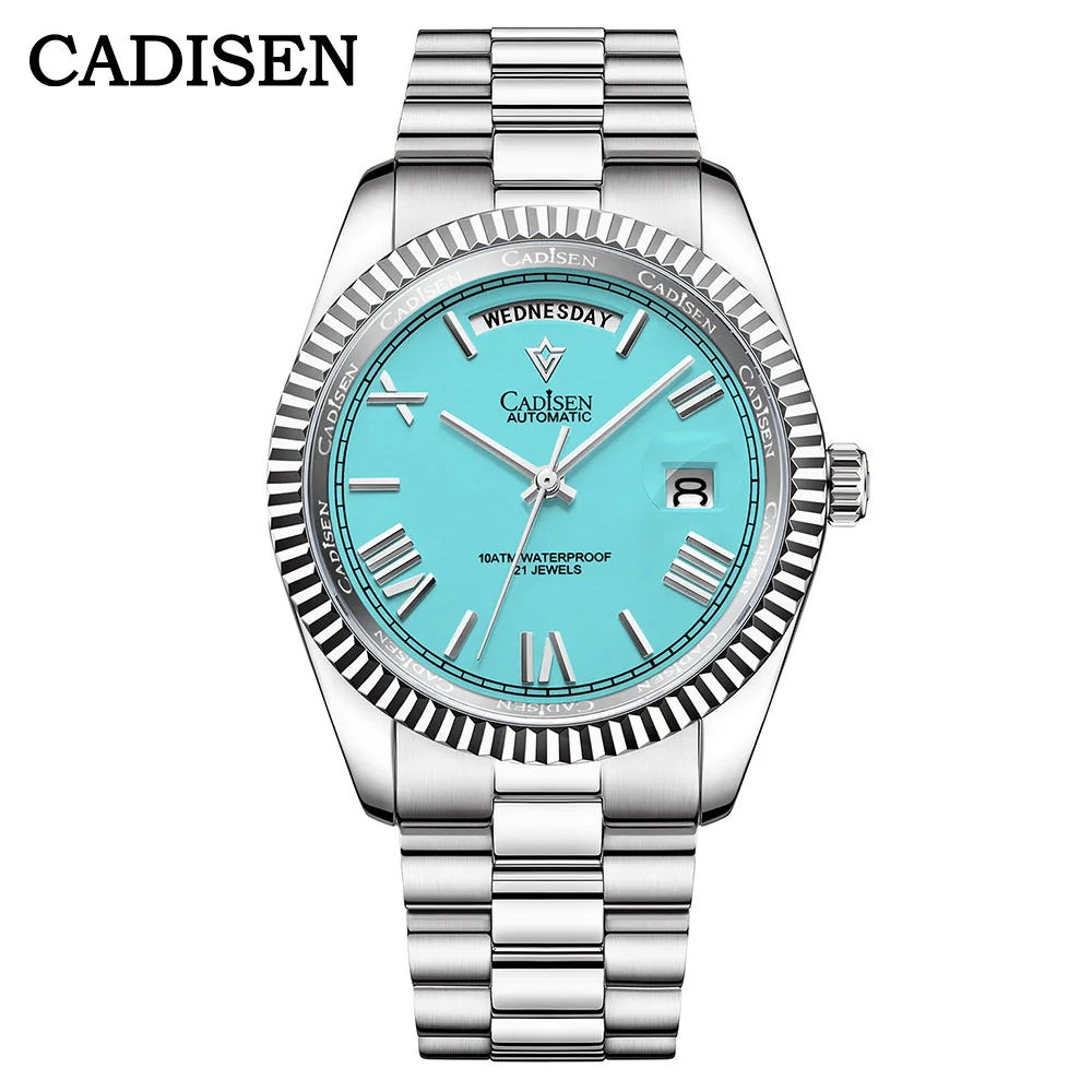 

CADISEN 8185 Men's Mechanical Watches Luxury Meteorite Dial Automatic Watch For Men Week 100M Japan MIYOTA 8285 watch for men