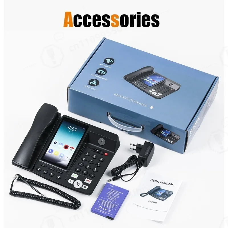 4G Android Smart Video Wireless Desk Phone, 5.5 Inch Screen, WIFI Supported, Wireless Landline, For Home Office Communication