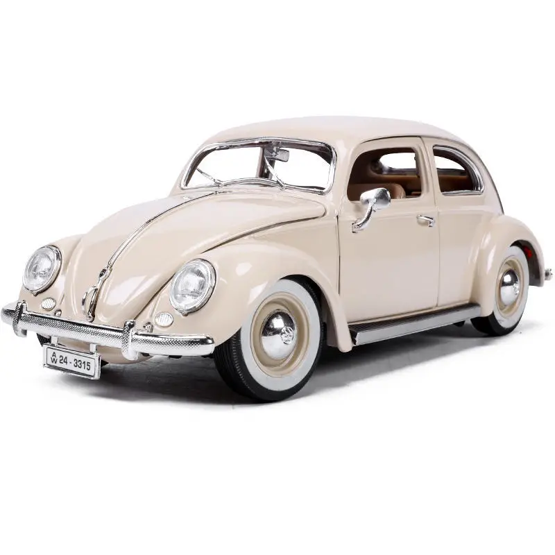 1:18 Volkswagen1955 Kafer-Beetle Car Diecast Model Bburago Original Edition Alloy Luxury Vehicle Toys Collection Ornaments Gift