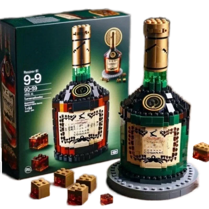 

2025 Building Block Whiskey Bottle,Wine Bottle Model Assemble Building Blocks,Building Toy,Ornaments, Home Decor,Toys for Adult
