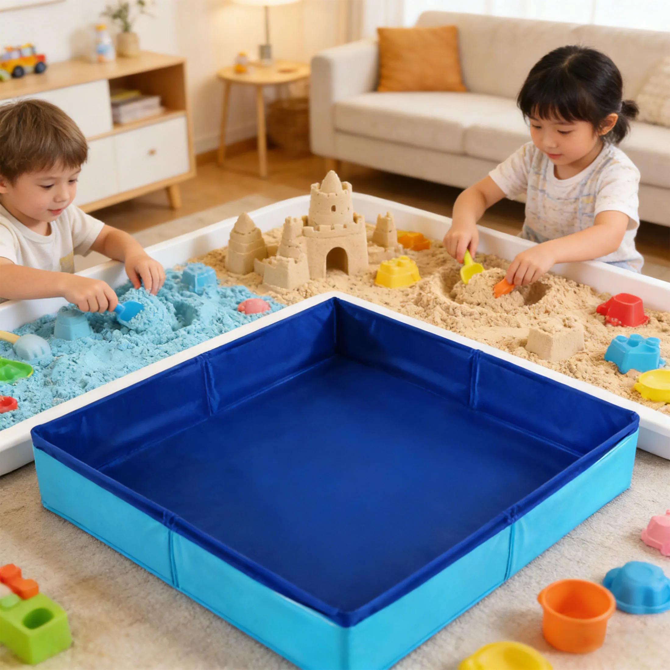 

Children Sand Table Toys Boys Girl Kids Sandbox Toys Outdoors Backyard Garden Summer Beach Sand Toys Sand Water Table for Gift