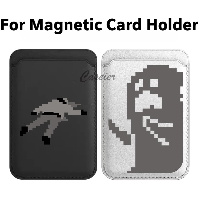 Mosaic Cartoon Magnetic Leather Wallet For iPhone 17 16 14 Pro Max For Samsung Galaxy S25 S24 Ultra Card Bag Phone Accessories