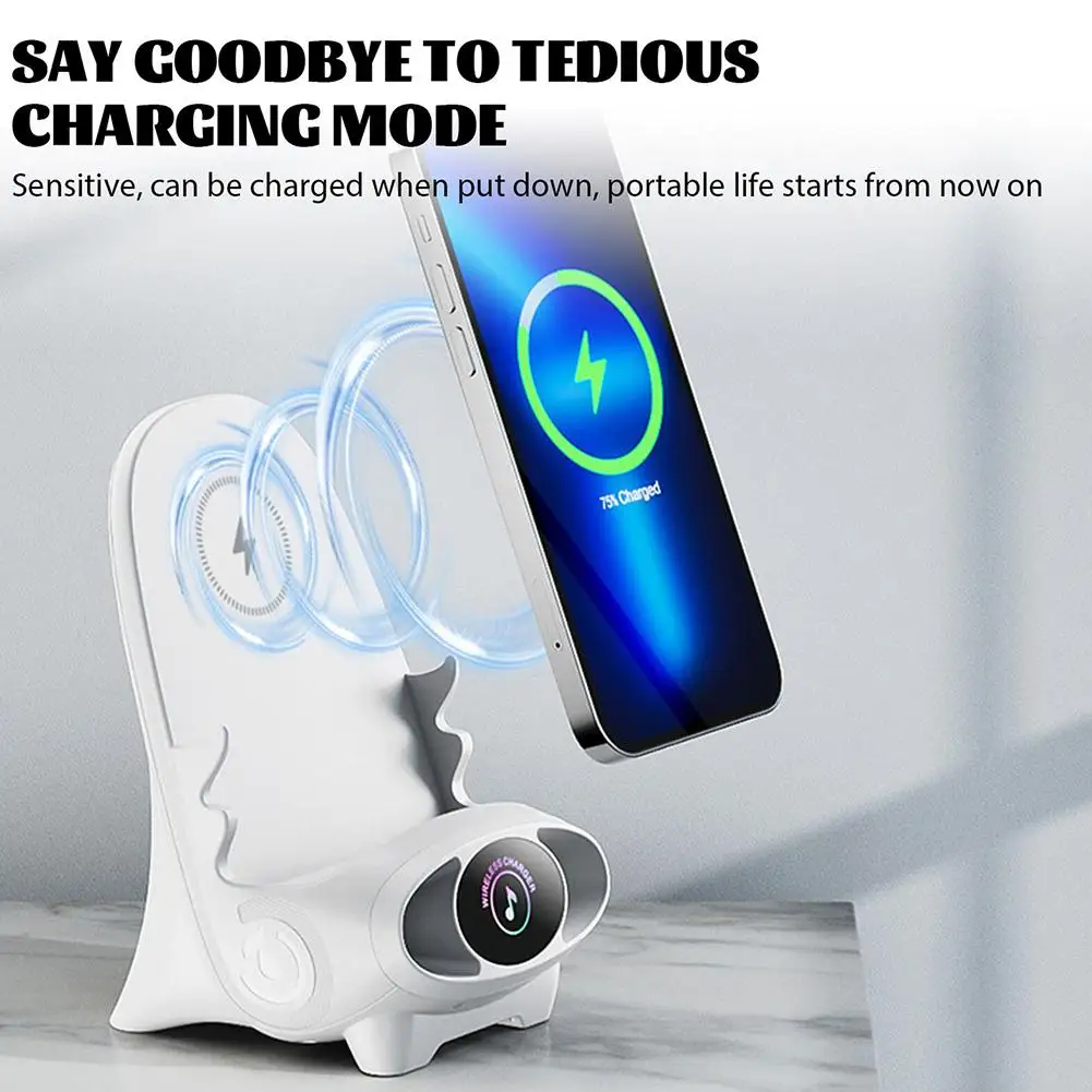 

Подставка для беспроводной зарядки 15 Вт, магнитный держатель для зарядного устройства для iPhone 12X XS, Samsung, Xiaomi, беспроводная зарядка, настольное крепление для док-станции
