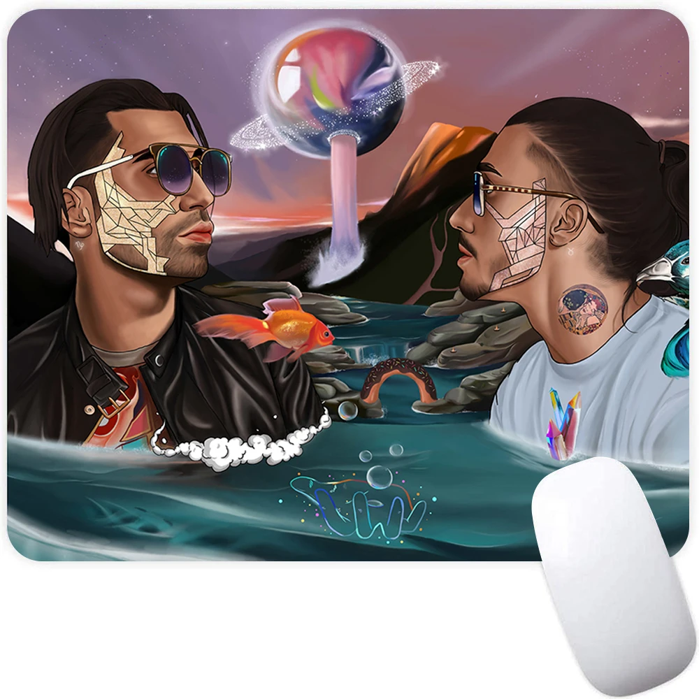 PNL QLF Rapper Singer Small Gaming Mouse Pad Computer Mousepad PC Gamer Mouse Mat Silicone Laptop Mausepad Keyboard Mat Desk Pad