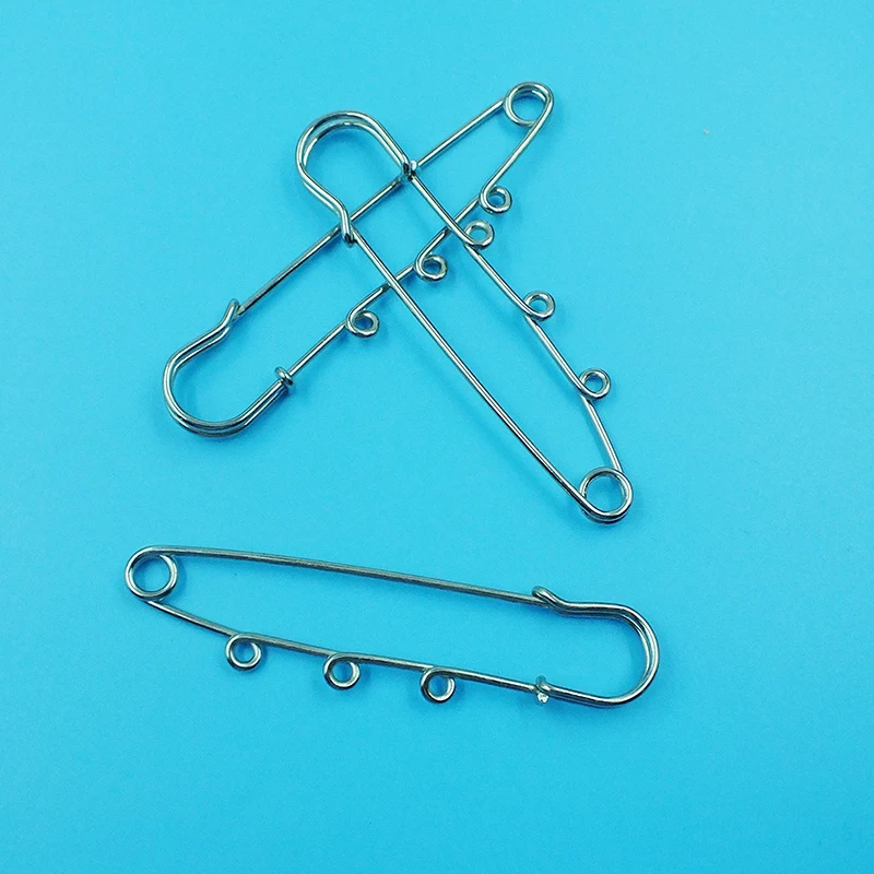 100pcs 80mm Large Safety Pin Brooch Blank Base Brooch Pins with Holes Fasteners for DIY Craft Jewelry Making Supplies Accessorie