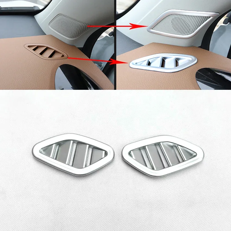 

2pcs For MG ZS Instrument Station Air Outlet Frame Sound Decorative Ring Sequins Sticker