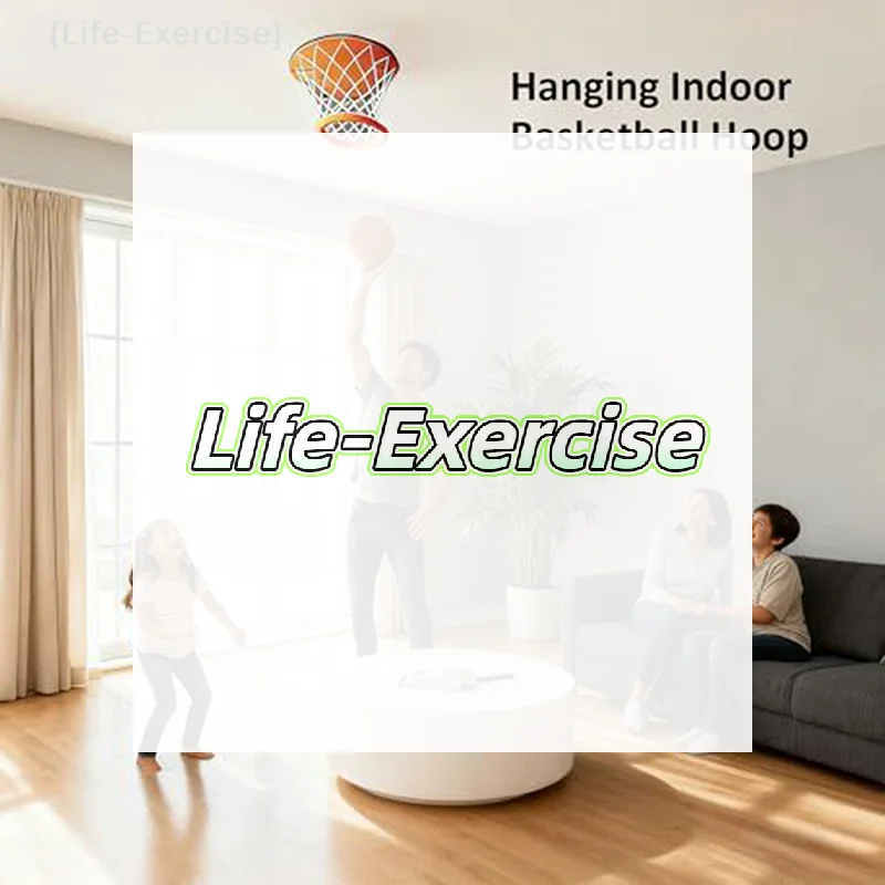 

Indoor Basketball Goal Set for Kids; Ceiling Hoops Sports Gear; Home Training Equipment.