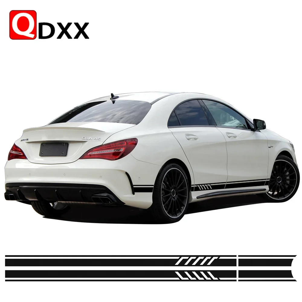 

Наклейки-декали Edition 1 Style Side Stripe для Mercedes Benz CLA 45 W117 C117 X117 AMG - 5D, карбон/черный/белый/серебристо-серый