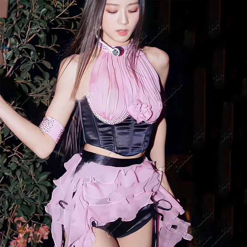 

Женский групповой костюм Kpop, костюм певицы, джазового танца, ночной клуб, Dj Ds Gogo, одежда для танцев на пилоне, одежда для сцены, рейв, DWY9301