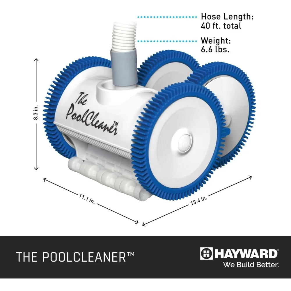 W3PVS40JST Poolvergnuegen Suction Pool Cleaner for In-Ground Pools up to 20 x 40 ft. (Automatic Pool Vaccum), White