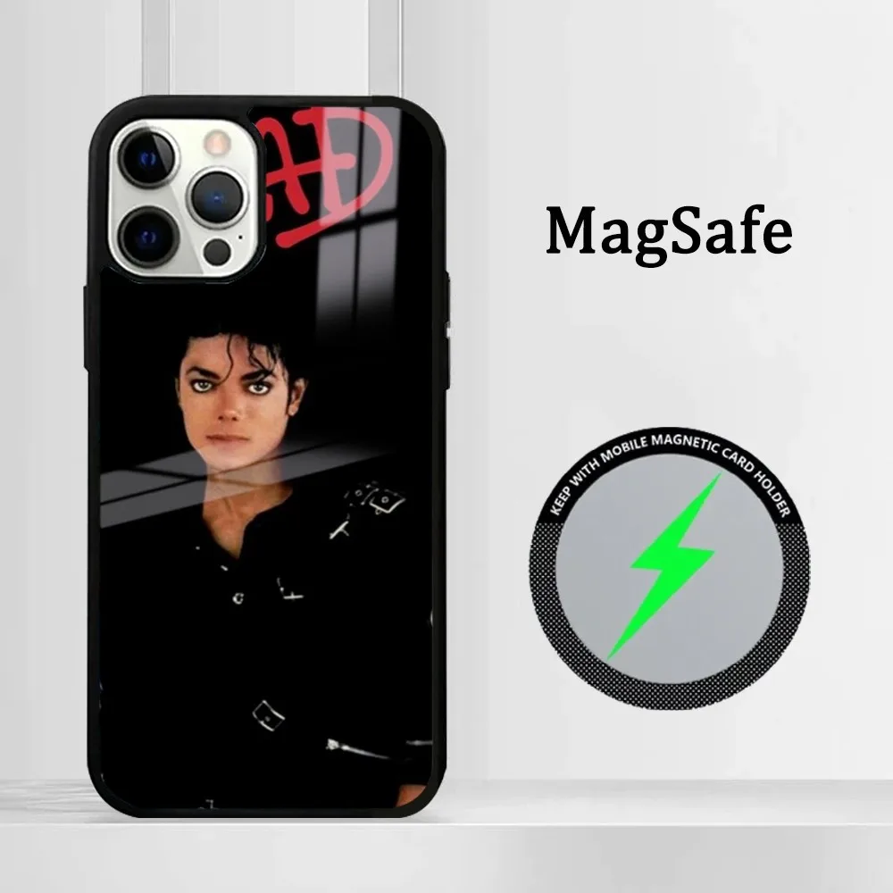 Michael Jackson Legendary Singer Phone Case For iPhone 15 14 13 12 11 Pro Max Plus Mini Mirror Magnetic Cover