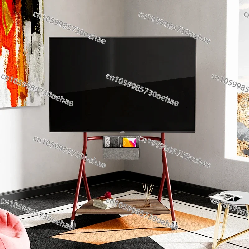 Universal TV Floor Stand Movable Cart Colorful Simple Art TV Cabinet 75/85 Inches