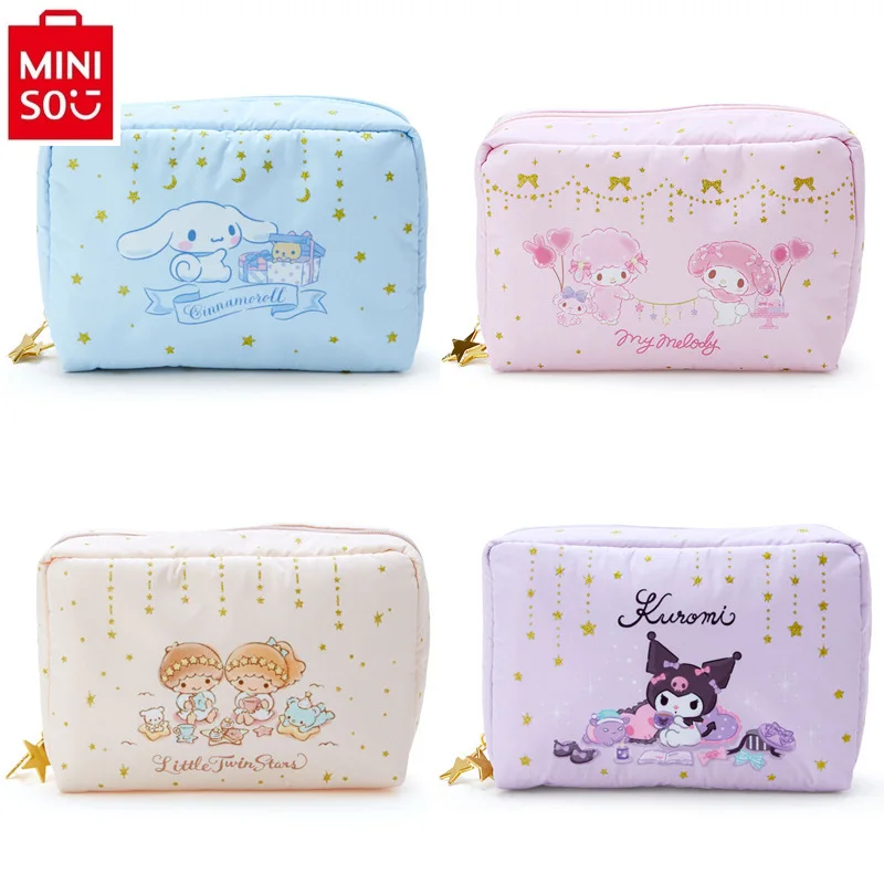 

MINISO 2024 New Kuromi Jade Gui Dog Pen Bag Waterproof Storage Bag Women's High Quality Fresh and Sweet Handheld Makeup Bag