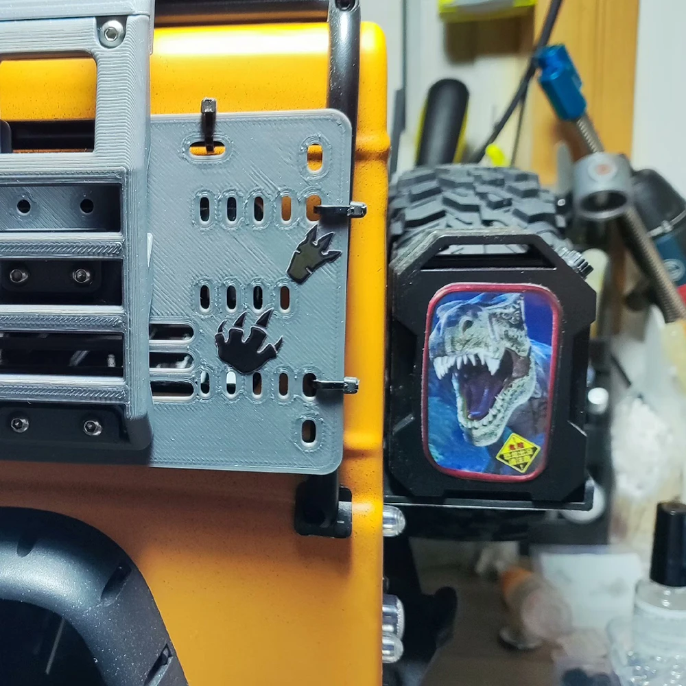 Decoración de pegatina de dinosaurio de carcasa de coche simulada para 1/10 coche trepador de control remoto TRX4 Defender VS4 Sport Jeep AXIAL SCX10 RC4WD D90 piezas