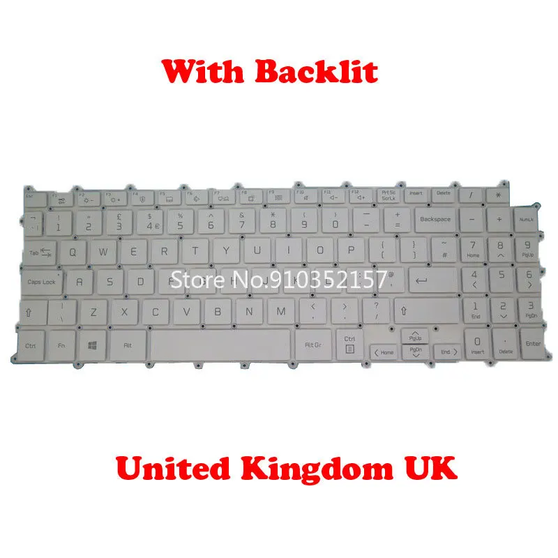 

Laptop Backlit IT AR KR UK SP JP HU English Keyboard For LG 15Z90P 15Z90P-G 15Z90P-N 15Z90P-K 15Z90P-P English Korean Italy