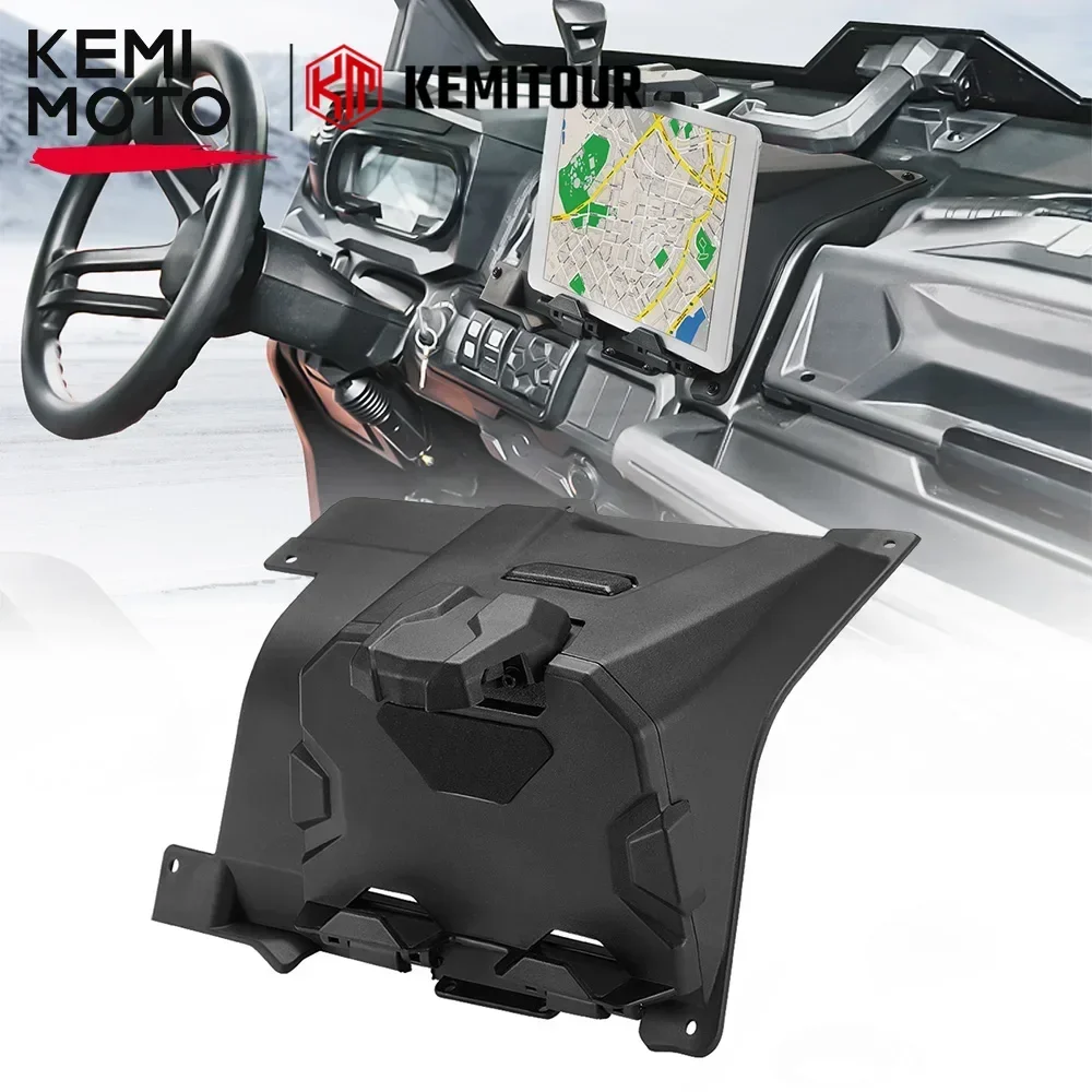 UTV Phone Electronic Tablet Device Navigator Bracket for Can-Am Defender HD10 HD8 HD5 Max 2016-2023 GPS Storage Box