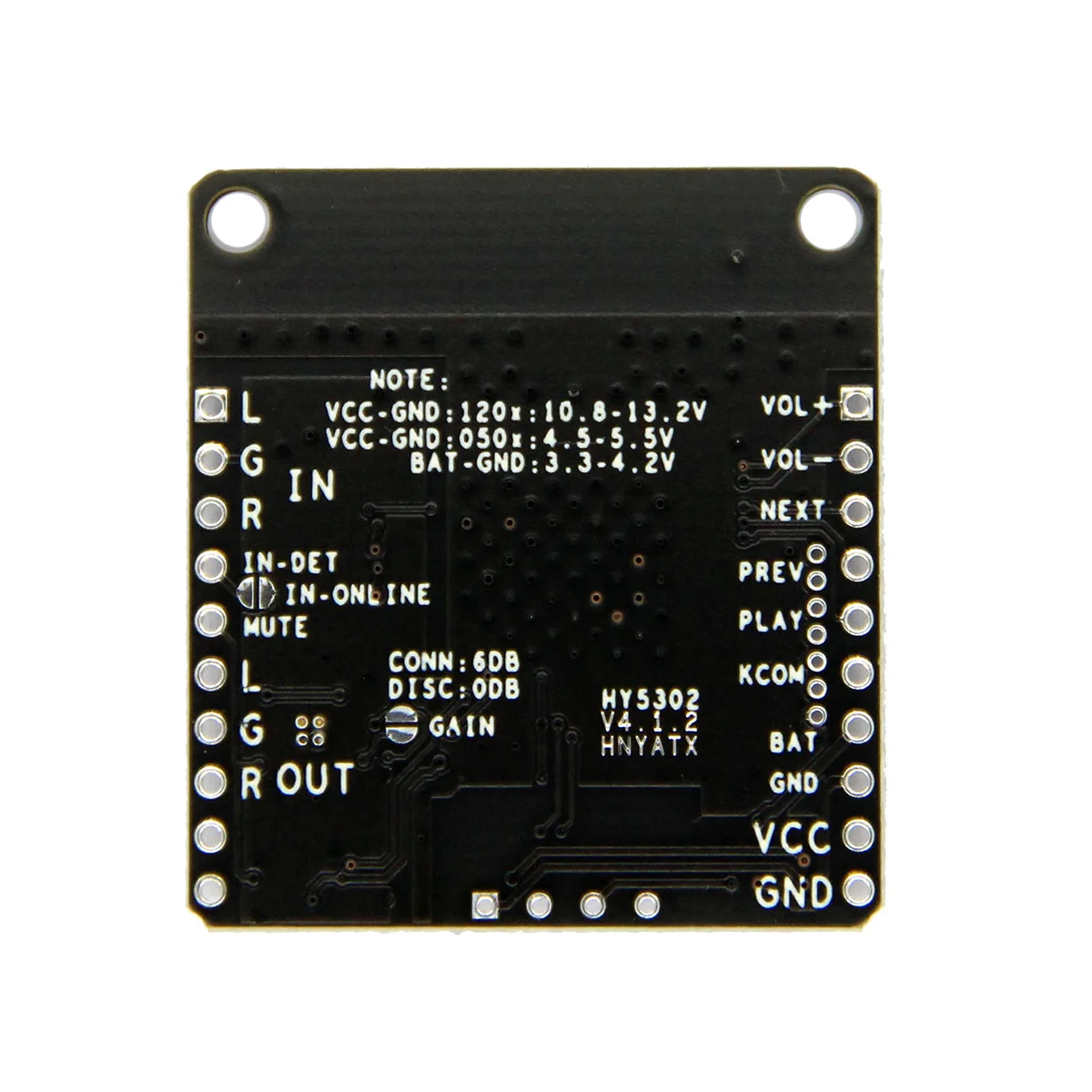 QCC3031 APTXHD Módulo Entrada de Áudio Line-In Lossless HiFi Bluetooth 5.0 Receiver Board para alto-falante com DC 4.5-5.5V