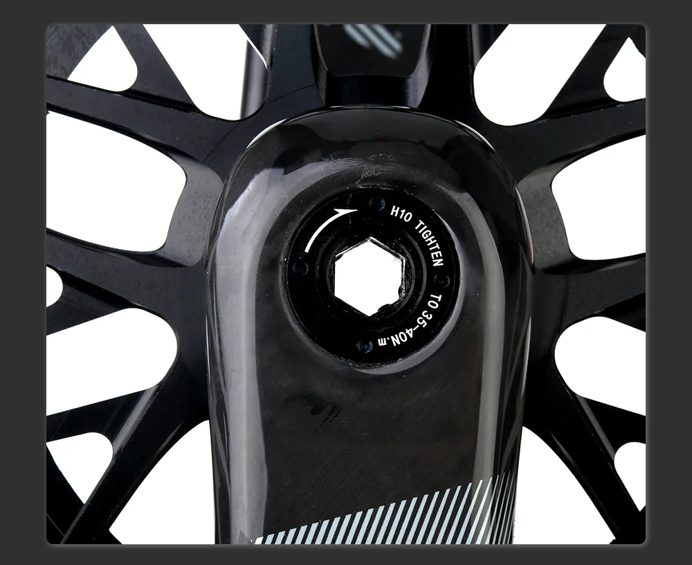 RIRO Carbon Fiber Kurbel Rennrad 11/12 Geschwindigkeit 50-34/53-39T Direct Mount Fahrrad Ultraleichte Kurbelgarnitur 170mm 46/48/50/52T Kettenblatt – Detail 11