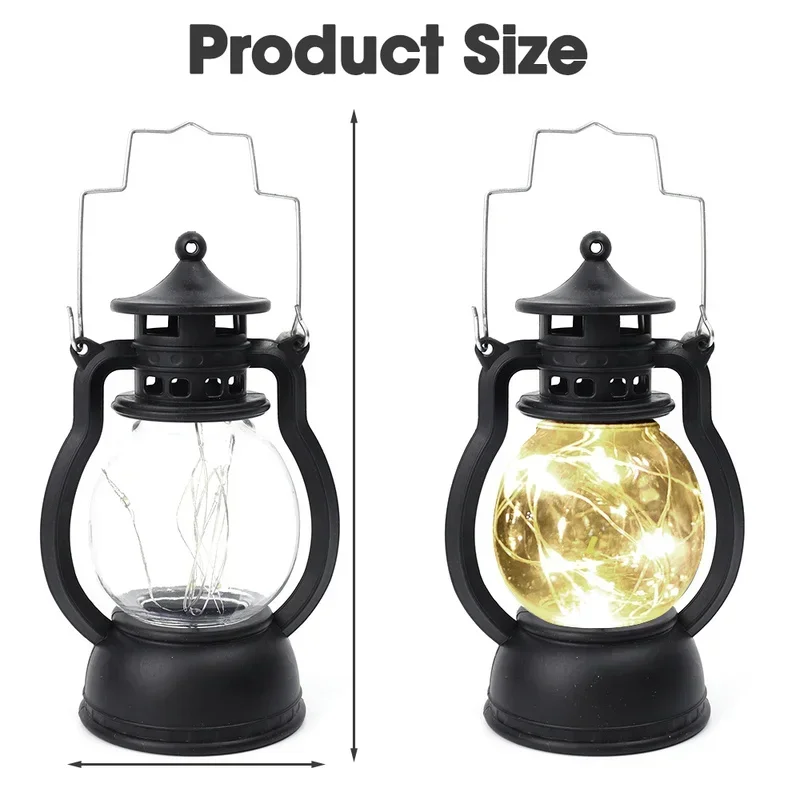 Luce notturna a LED lampada a olio Vintage luci a sospensione per esterni luci da giardino lampada decorativa alimentata a batteria lanterna da campeggio