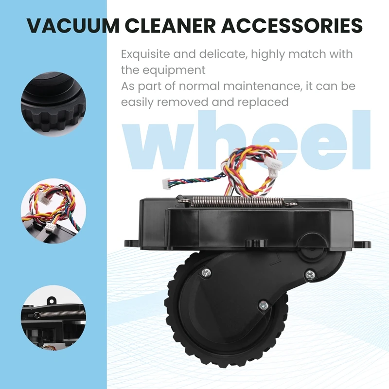 A68M-استبدال عجلات السفر المحرك ل Proscenic M6 M6 LDS R2 3Irobotix CRL-200A أجزاء المكنسة الكهربائية الروبوتية