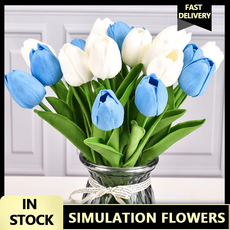 3/5/10PCS Tulips Artificial Flowers Real Touch Flowers Tulip Bouquet Decor Fake Tulips Flower for Home Wedding Decorations