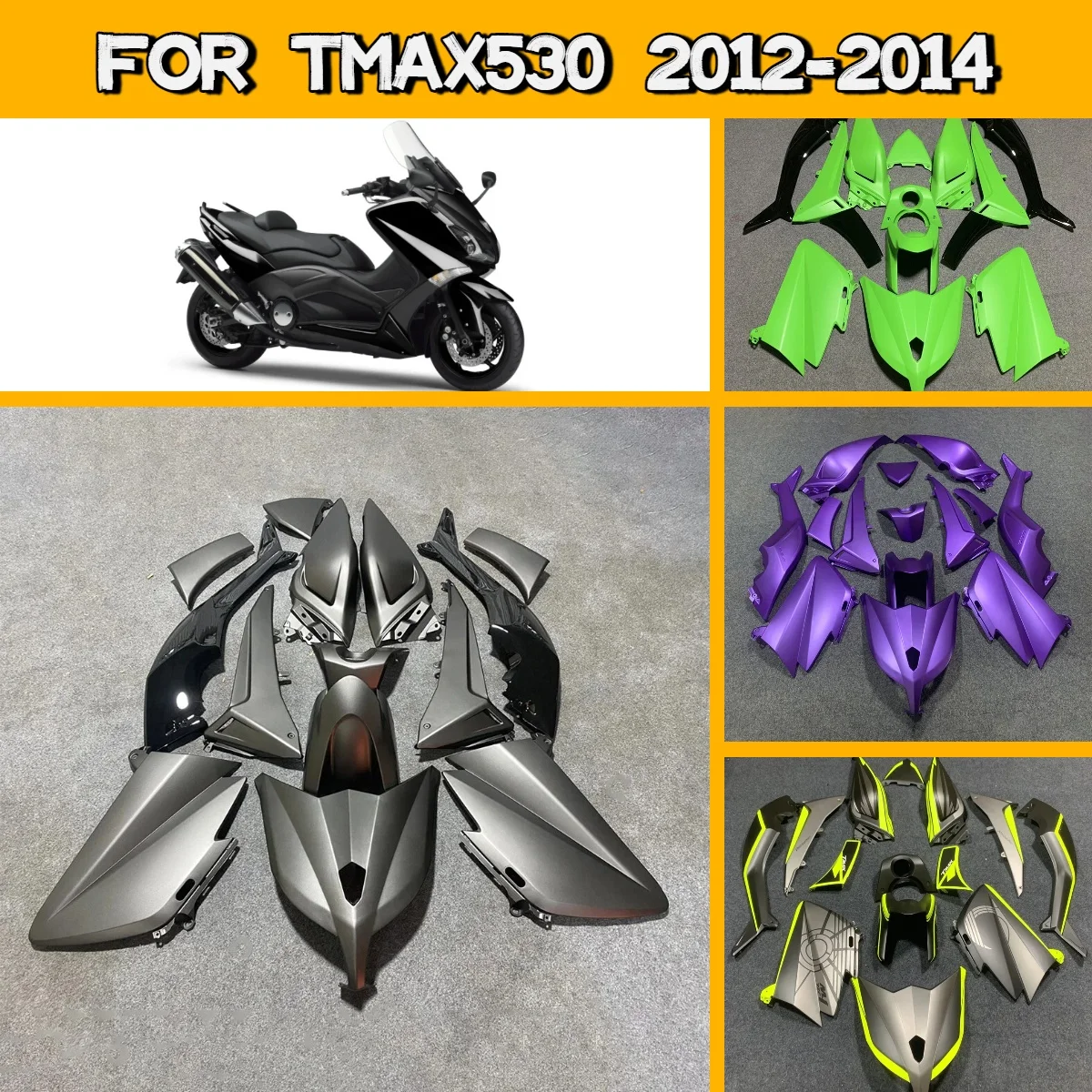 

Комплект пластиковых обтекателей (обвесов) для Suzuki TMAX 530 2012-2014 годов выпуска, изготовленный методом литья под давлением, в индивидуальном стиле