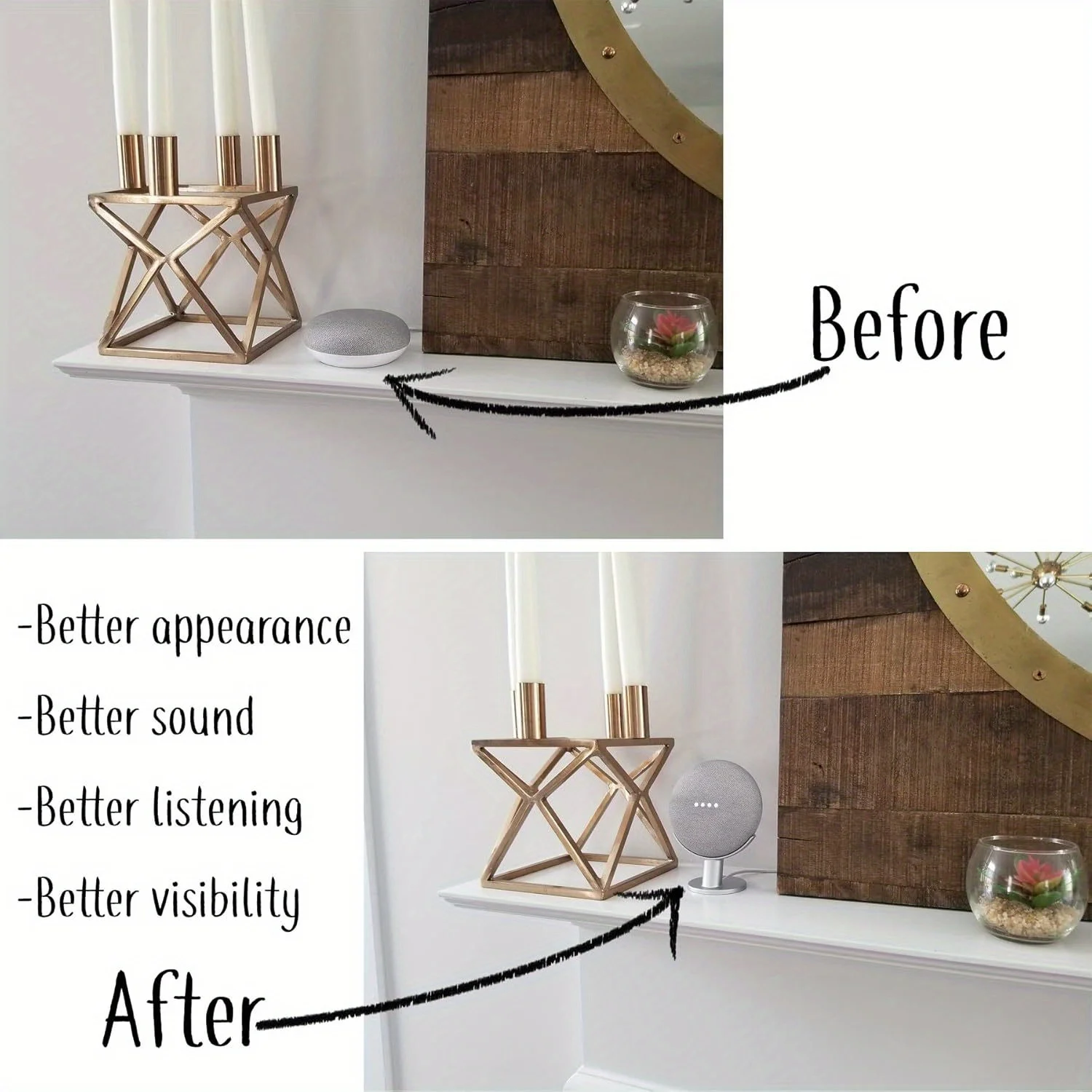 Smart Speaker Display Stand Home Desktop Base Storage Decorative Shelves For Google Nest Home Mini Stand Protective Cover