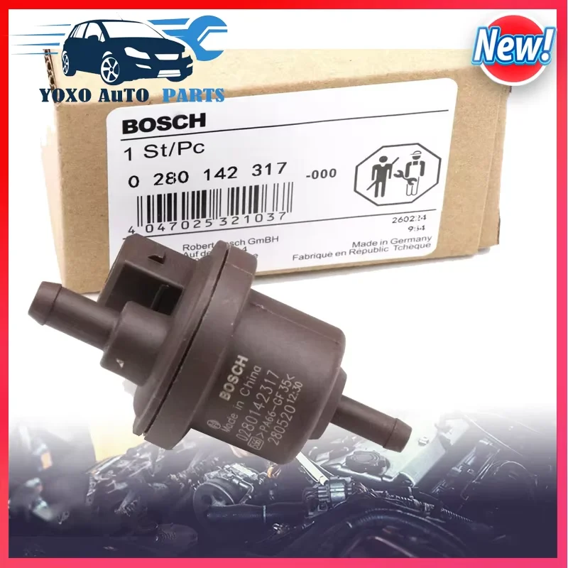 Válvula de Ventilación del Tanque de Aceite del Coche 0280142317 96419511, Válvula Solenoide del Canister de Carbón, Válvula Solenoide de Vacío para Citroën Peugeot