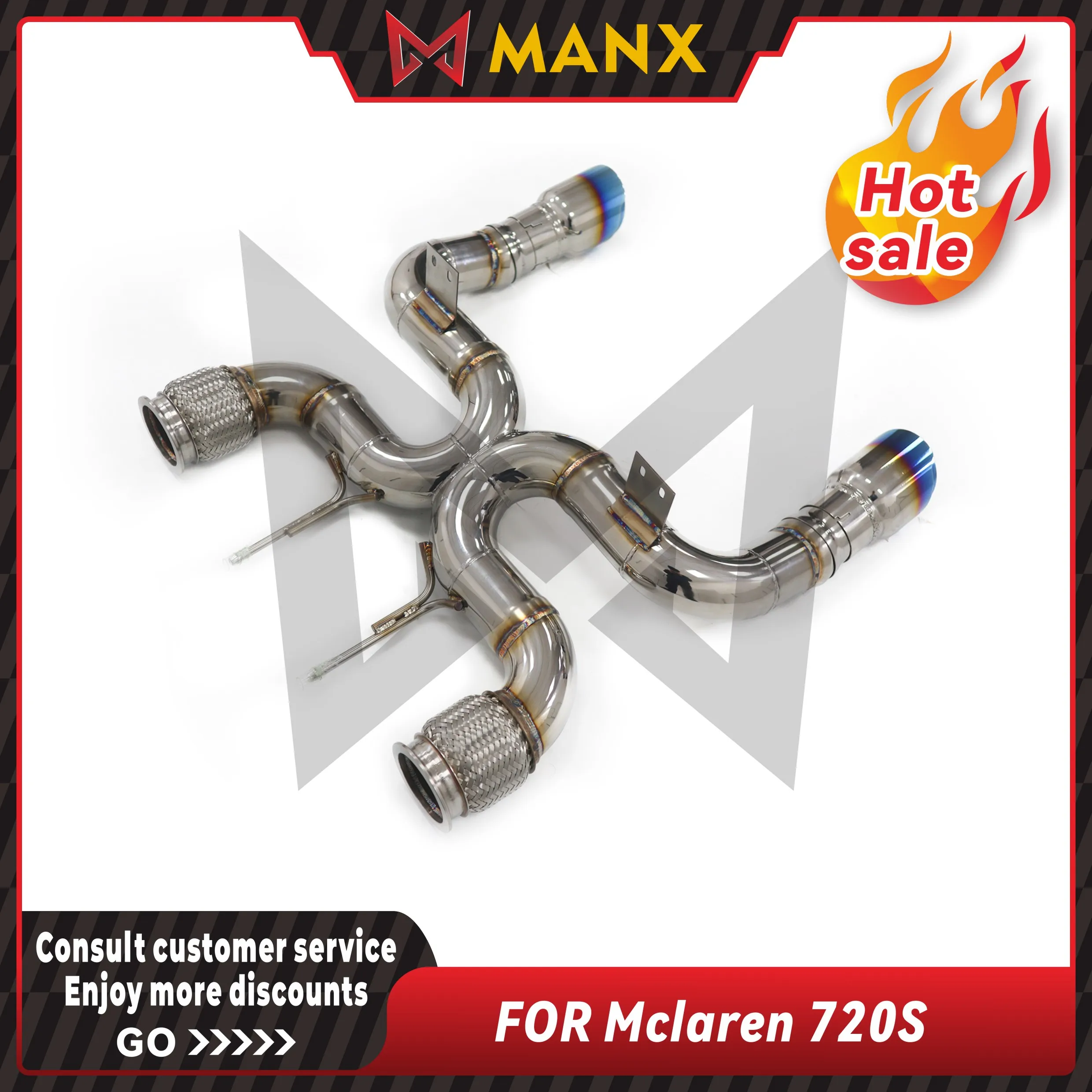 

Для выхлопной системы McLaren 720S из нержавеющей стали | SS304 Высокий класс | Болты-Вкл для 4.0Л V8 | Дизайн X-tube | Точная посадка