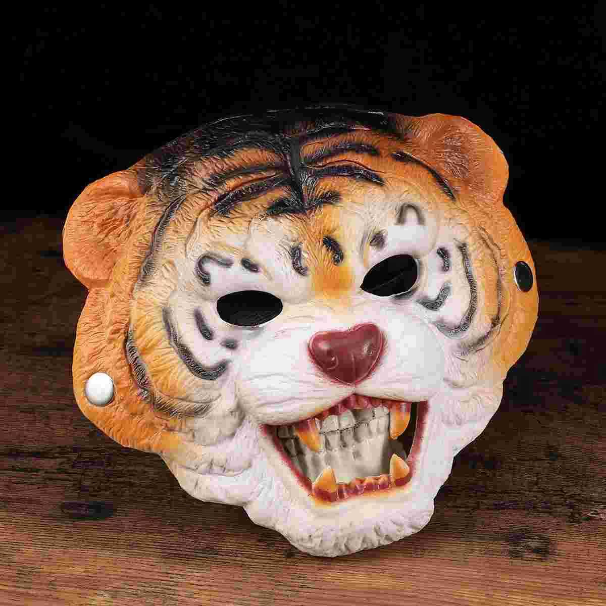 Tiger Mask Dress-up Prop Mask Costume Accessory for Halloween Masquerade Cosplay Performance Costume Party Carnival