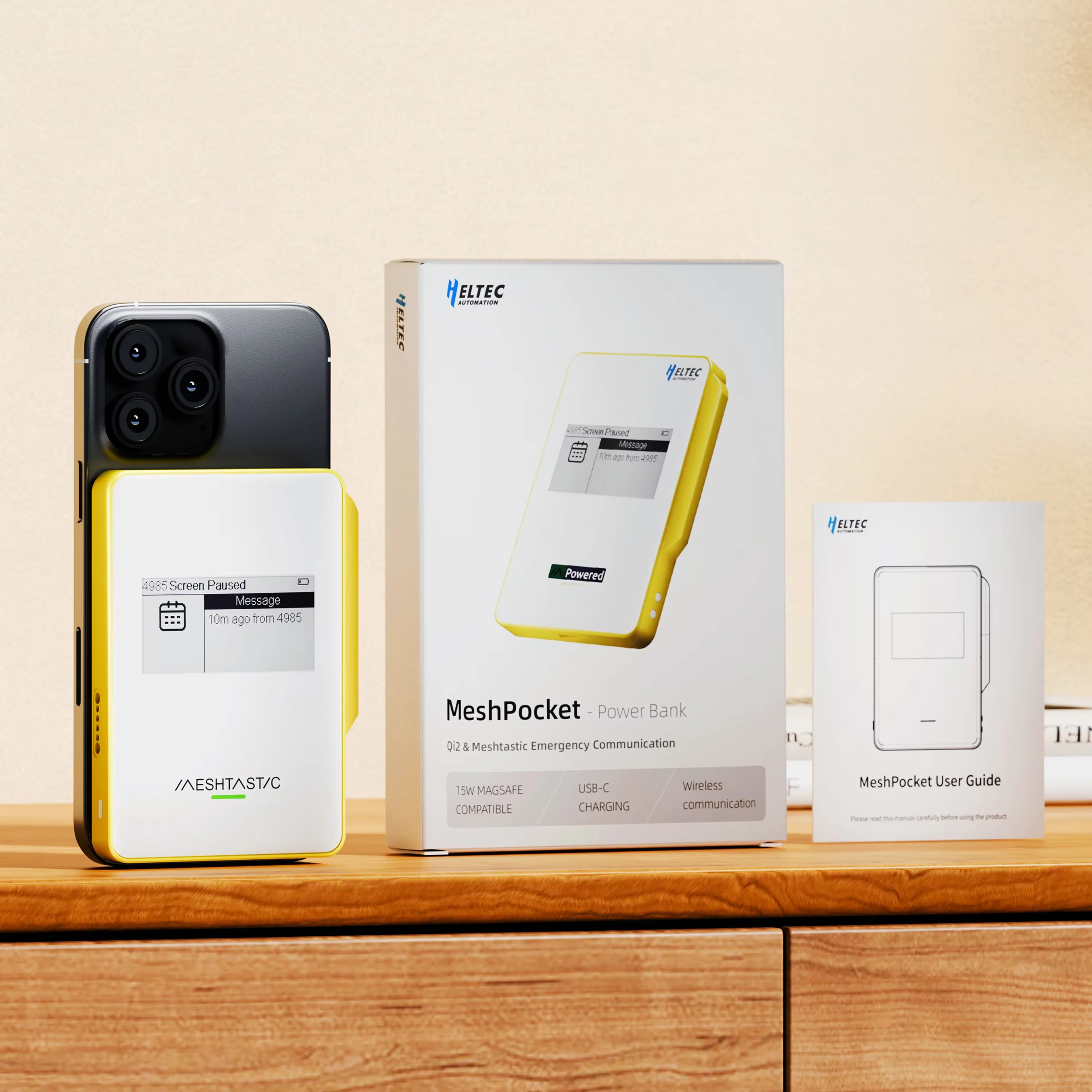 헬텍 메쉬포켓 Qi2 마그네틱 보조배터리 5000/10000mAh 15W 무선 고속 충전 (메쉬스타틱 메쉬코어 아이폰 안드로이드용) ﻿ ﻿
