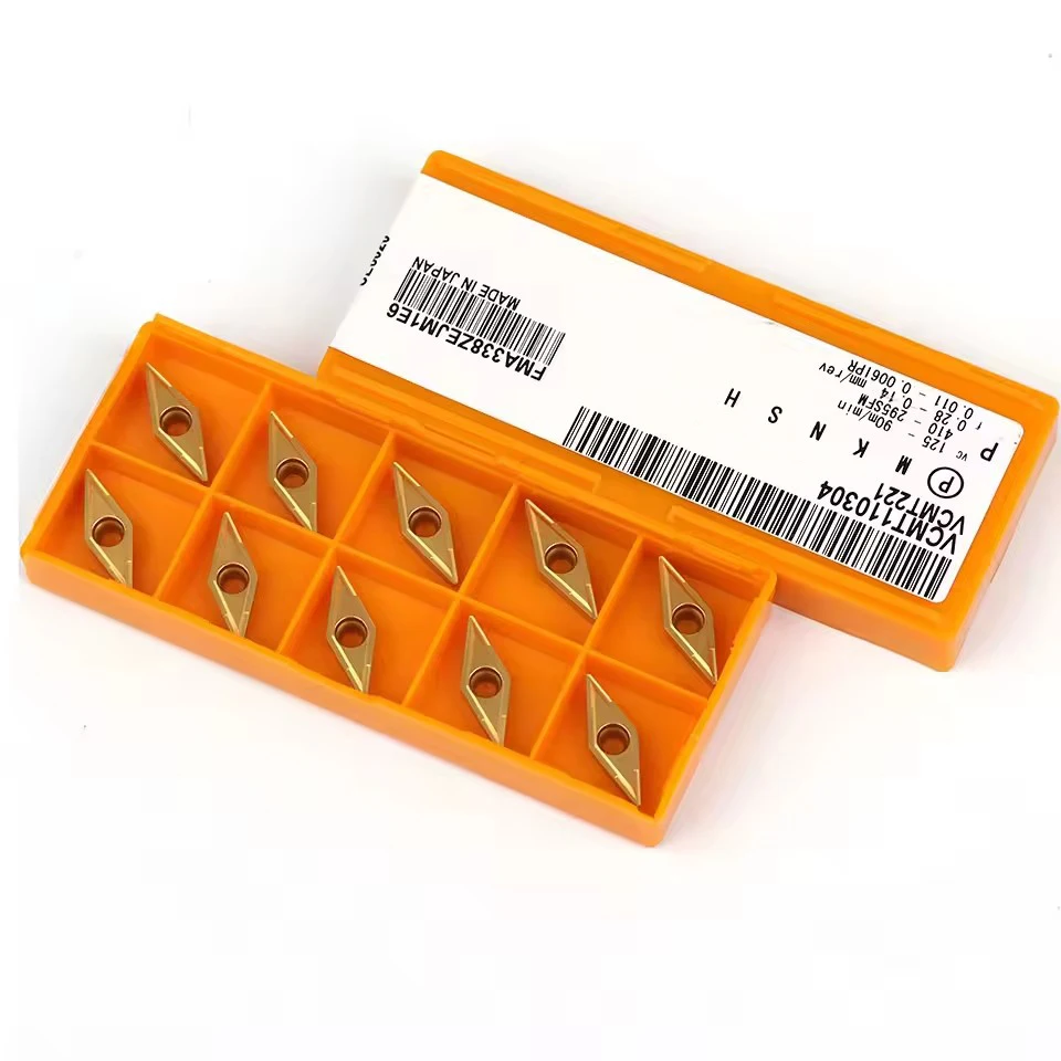 10PCS Inserti per tornitura VCMT110304 Centro di lavoro lama a rombo Utensile per tornitura interna Utensile per lavorazione in acciaio inossidabile