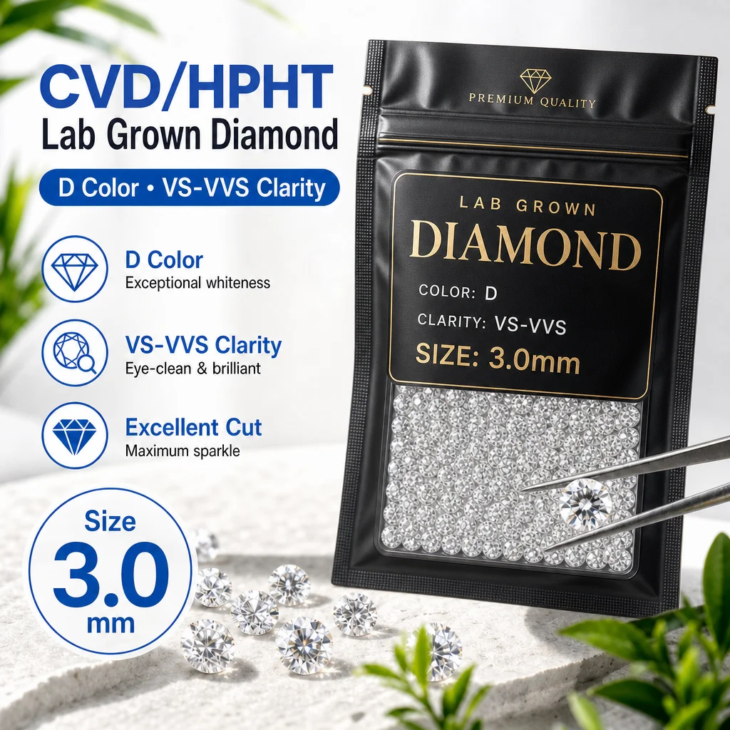 Wholesale Lab-Grown Diamonds D VVS Excellent Cut Jewelry No IGI Certificate Factory Price Super White Stone For diy Gifts